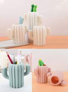 1個筆筒組織架筆架桌面文具儲物盒,適用於辦公室和學校文具 - 彩色 - 查看 2