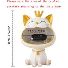 1入皇冠造型貓設計創意家居裝飾鑰匙收納飾品,適用於入口走廊 - 彩色 - 查看 2