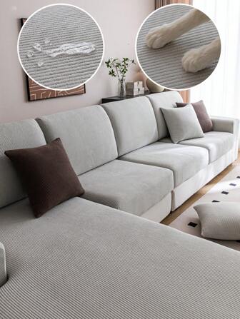 1 Pieza Funda De Cojín De Sofá Elástica Impermeable, Cubierta De Sofá Moderna Simple Antideslizante, Protector De Sofá Para La Sala De Estar Adecuado Para Sofás En Forma De L Y Sofás De 1/2/3/4 Asientos