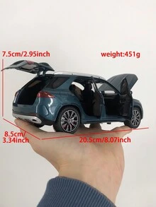 One 1:24 Scale Blue Zinc Alloy Die-Cast Shell Off-Road Vehicle Model Toy Car, 20.5cm X 8.5cm X 7.5cm (L X W X H), 451g, Doors, Hood And Wheels Can Be Opened, With Shock Absorbers And Rolling Wheels; Suitable For Boys, Children's Birthday, Holiday Gifts, Collectibles, Exhibition And Toy Car Model Decoration. - Blue - View 11