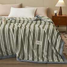 1入組柔軟親膚,具保暖點點絨面毛毯,可水洗透氣,適合於臥室、客房、客廳使用,適用春、秋、冬季節 - 彩色 - 查看 1