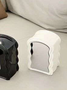 1 件北歐風格創意鏡面陶瓷紙巾盒蓋 - 白色 - 查看 5
