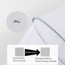 1pc Universal Baby Stroller Mosquito Net With Zipper Closure, Fit All Kinds Of Strollers, Cover The Entire Stroller, Mesh Netting Material, Protect Baby From Insects & Flies And Respiratory Droplets, Best Gift For Holidays, Great Choice For New Parents - White - View 4