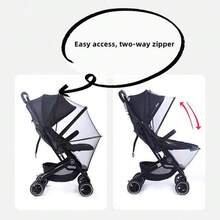 1pc Universal Baby Stroller Mosquito Net With Zipper Closure, Fit All Kinds Of Strollers, Cover The Entire Stroller, Mesh Netting Material, Protect Baby From Insects & Flies And Respiratory Droplets, Best Gift For Holidays, Great Choice For New Parents - White - View 8