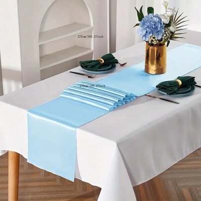 1 PC Satin Table Runner  Long Wedding Satin Table Runner For Wedding Banquet Graduations Birthday Party Decoration,Satin  Table Runner,Table Decorations Holiday