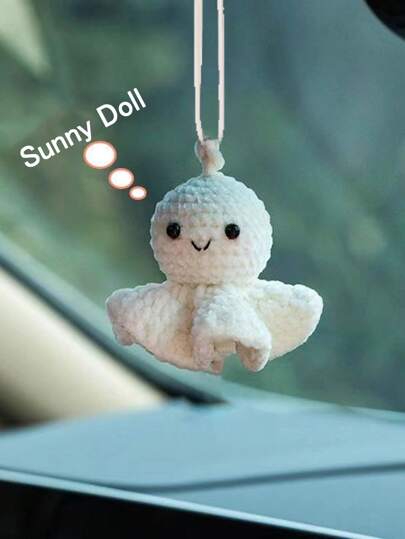 1pc Car Sunny Doll Pendant Car Cute Rearview Mirror Pendant