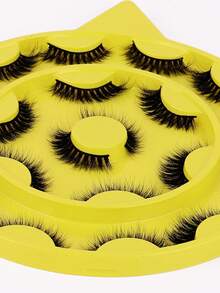 10對/組新款貓眼假睫毛,厚密捲曲和加長,母親般真實的眼睛 - 濃密款 - 查看 5