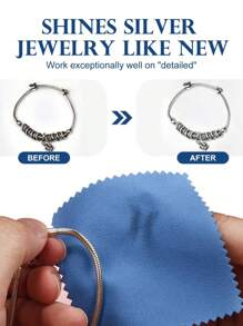 10pcs Jewelry Cleaning Cloth, Polishing Cloth For Silver Gold Jewelry Accessories - 10 Pieces Of Silver Polishing Cloth - View 9