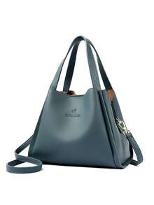 New Fashion 2024 Ladies' Shoulder Bag Crossbody Bag Tote Bag For Mom Middle-Aged Women Large Capacity - Blue - View 4