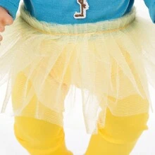 1 套 18 英寸美國女孩娃娃或 43 厘米重生娃娃衣服,包括時尚薄紗連身裙 - Q18-279藍色鴕鳥紗裙 - 查看 5