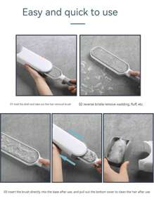 1入組毛絨滾筒,可除塵、除靜電,適用於毛衣、沙發、床墊,雙面設計,可重複使用 - 彩色 - 查看 7