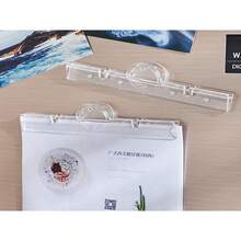 1pc Magnetic Transparent Clip For Documents And Receipts, Practical Helper For Home And Office Use, Suitable For Fridge - White - View 5