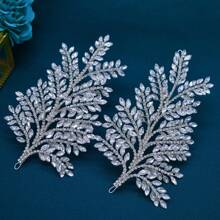 1pc Silver Rhinestone Bridal Headpiece - Silver - View 9