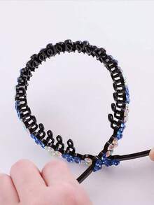 1入假鑽石彩色帶齒髮箍,適用於女性日常使用 - 彩色 - 查看 2