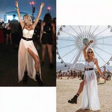 Transparent Long Dress Sexy Beach Outing For Women - 白色 - 查看 4