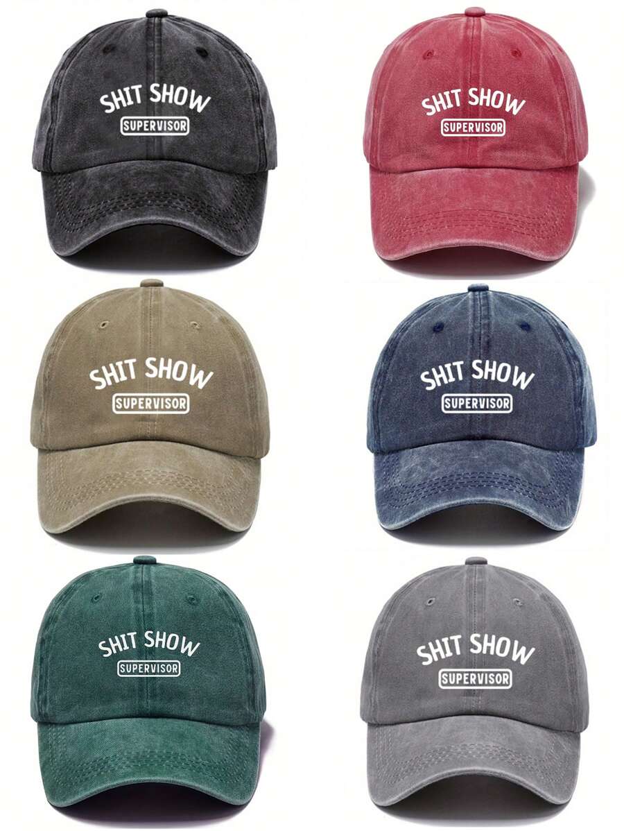 1 件装水洗棒球帽男女刺绣字母棒球帽夏季运动嘻哈帽男女通用帽子