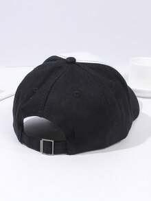 1頂兒童色塊推土機補丁刺繡日常穿戴棒球帽 - 黑色 - 查看 3