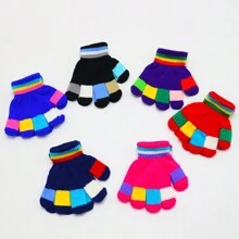 Găng tay mùa đông cho trẻ em - Găng tay lật dễ thương có thể chuyển đổi cho bé trai bé gái trẻ mới biết đi trẻ sơ sinh, đan ấm - Xanh đậm - Xem 2
