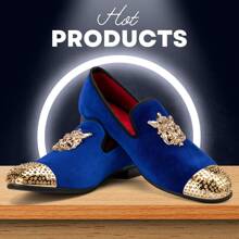 Men'S Dress Shoes Formal Business Shoes Wedding Shoes - 藍色 - 查看 6