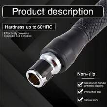 1/2pcs Double-Ended L-Shaped Mini Socket Wrench, Extension Handle Screwdriver Spanner, 1/4" 6.35mm Screwdriver Bits Key Utility, 90 Degree Right Angle Screwdriver Adapter Utility Tool For Manual Maintenance DIY - Black - View 6