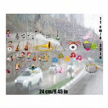 5張/組可愛卡通音符音樂樂器uv轉印貼紙防水3d Dtf浮雕水晶標籤16盎司玻璃杯包裹圍牆貼紙裝飾可揉搓diy眼鏡手機筆電冰箱電腦水瓶筆記型電腦筆記本電腦計劃書桌面手工藝貼紙時尚材料圖案 - 彩色 - 查看 3