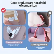 臀部训练器，骨盆底训练器，大腿内侧塑身设备，手臂腿部锻炼器，运动瘦身训练，男女臀部健身器，可调节力量，大腿内侧和外侧锻炼器，腿部肌肉训练器 - 淺藍色 - 查看 7