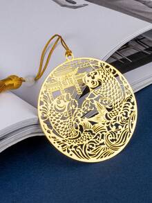 tianse 1入復古流蘇書籤,風鯉魚造型書籤附贈禮盒,適用於書迷、作家、讀者、教師、朋友、母親、兒童、青少年、男性、女性 - 鯉魚躍龍門 - 查看 6