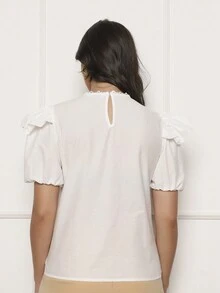 Women Blouses - 白色 - 查看 2