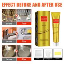 金屬拋光膏,廚房多功能不銹鋼鍋清潔拋光劑 - 香檳色 - 查看 3