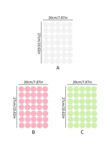 1pc Luminous Solid Round Decorative Sticker For Children's Room Glow In The Dark Fluorescent Arts Craft Wall Sticker - Multicolor - View 2