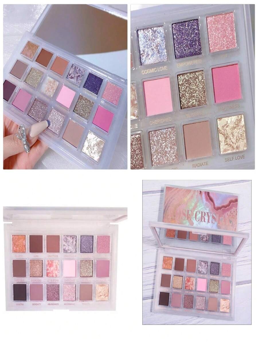 2 Paletas de 18 Sombras Matte y Brillosas - Multicolor - Ver 1