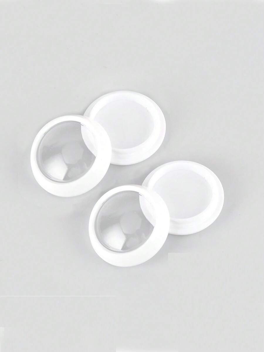 3pcs 3g Loose Powder Case With Window & Glitter Powder Case & Cream Jar Transparent Cosmetic Packaging Container - White - View 1