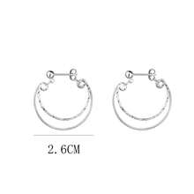 European And American Style S925 Sterling Silver Double Layered Flower And Twisted Design, Vintage And Fashionable Earrings - Silver - View 6