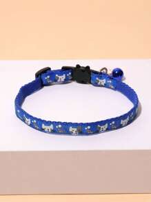 1 件卡通图案宠物项圈，带防窒息扣，可调节，适合 5 公斤以下的母猫/公猫