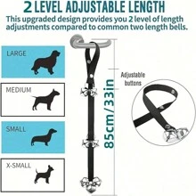 1入組狗狗叮噹鈴訓練鈴，可調式掛鈴，適用於狗的訓練