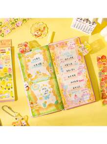 1 Set Of 10 Cute Cartoon Children's Diary Stickers, Laser Juhi Card Stickers, Scrapbooking Stickers - Multicolor - View 4