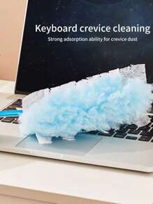 一套靜電除塵器,包含一把除塵器和三個更換頭 - 藍色 套裝 - 查看 8