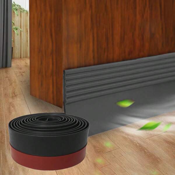 Tira De Sellado Inferior De Puerta De Una Sola Capa De 1 M De 36 Mm, Adecuada Para Puertas De Madera, Ventanas Correderas, Puertas De Vidrio, Etc., Autoadhesiva, Antiinsectos, Insonorizada, A Prueba De Viento, Adecuada Para Espacios De Menos De 20 Mm