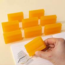 1pc Stationery Soap Shaped Eraser, Clean And Residue-Free, Random Color - Orange - View 3