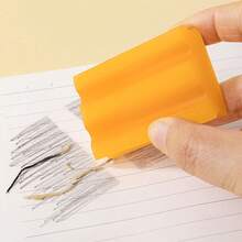 1pc Stationery Soap Shaped Eraser, Clean And Residue-Free, Random Color - Orange - View 5