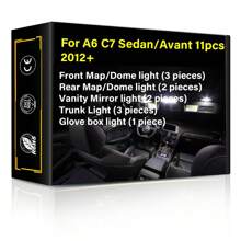 Luz Led Interior De Coche Para Audi A1 A2 A3 A4 A5 A6 Tt, Reemplazo De Luz De Mapa, Cúpula, Espejo De Tocador, Guantera, Maletero, Blanco De 6000k, Sin Error De Canbus