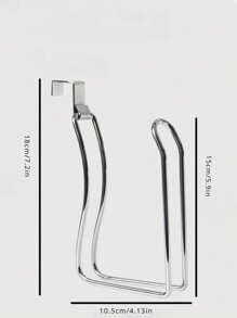 Wrought Iron Toilet Paper Holder & Roll Holder & Wall-Mounted Bathroom Tissue Holder - Silver - View 3