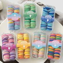 60 件迷你彩色弹性环形发带，适合日常使用和任何场合休闲马尾辫发绳 - 彩色 - 查看 12
