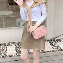 Tassel Small Messenger Bag For Women Lingge Embroidery Camera Female Shoulder Bag Fashion Chain Ladies Crossbody Bags