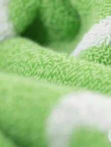 1 条清新简约风格字母数字图案毛巾，柔软吸水，浴室适用 - 綠色 - 查看 7