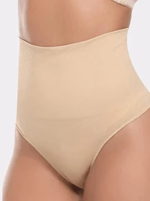 Sports Outdoor 1pc 2024 US Size Waisted Body Shaper Shorts Shapewear For Women Tummy Control Leggings Sweat Shorts Weight Loss Workout Running Slimming Compression Thong For Daily Sport Workout Weightlifting Fitness Cycling Yoga Pilate Camping Hiking New Year Style Spring Gym Accessories - Apricot - View 3