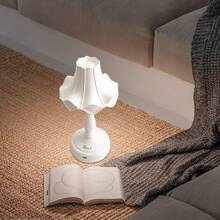 1入白色迷你復古夜燈,適用於臥室學生宿舍保護小型桌燈裝飾家居,歐式創意復古氛圍燈 - 白色 - 查看 6