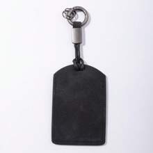 2pcs/Set Pu Leather Key Fob Cover+Keychain With Strap For Tesla Key Card Shaped Car Key - Multicolor - View 1