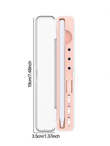 1入組塑料apple Pencil儲存盒,適用於apple Pencil 1/2代筆尖套和連接器更換配件 - 粉色 - 查看 2
