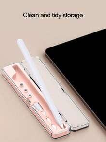 1入組塑料apple Pencil儲存盒,適用於apple Pencil 1/2代筆尖套和連接器更換配件 - 粉色 - 查看 7